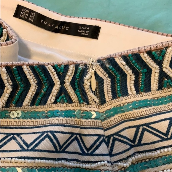 Zara Beaded Mini Skirt - Picture 2 of 3